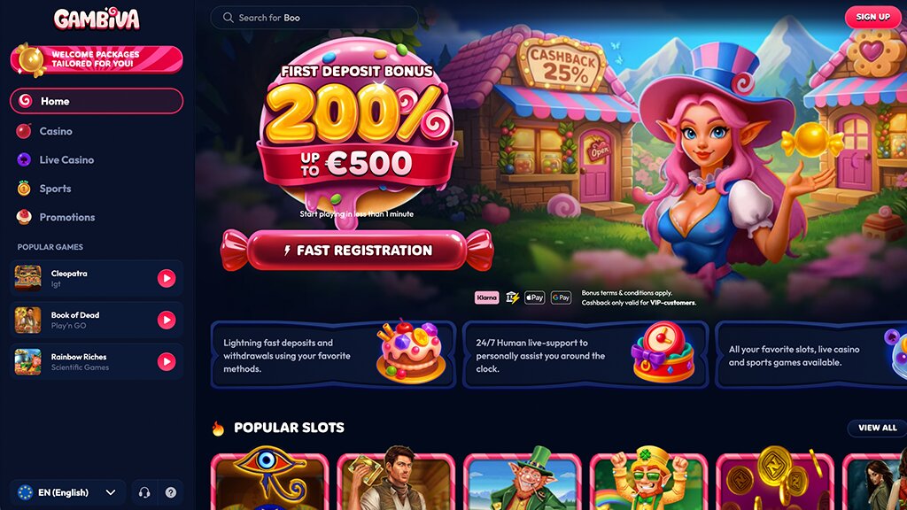 review over het online casino zonder cruks van gambiva